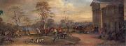 John Ferneley The Meet of the Quorn at Garendon Park oil on canvas
